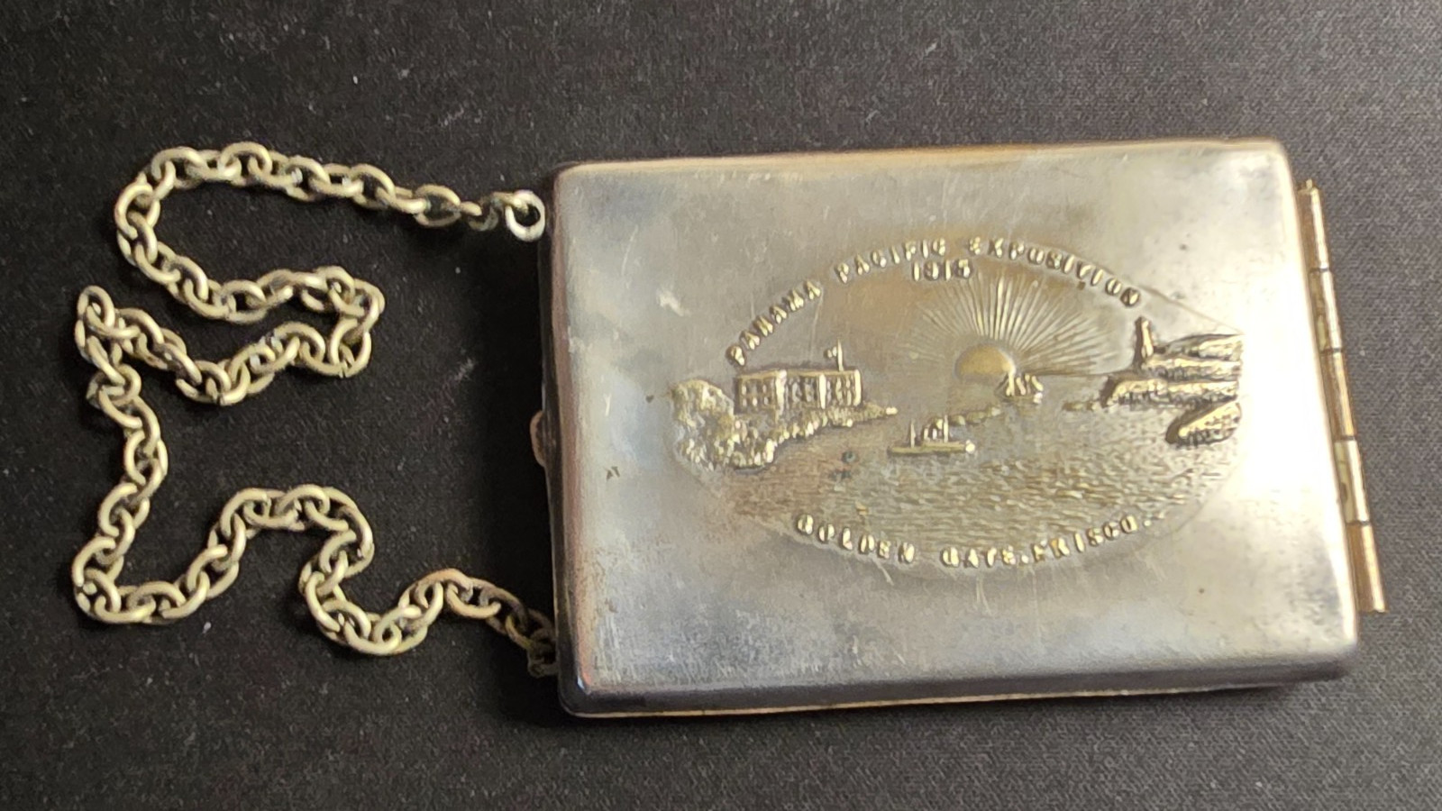 Antique 1915 SAN FRANCISCO EXPOSITION Powder Compact and Token or Coin Purse