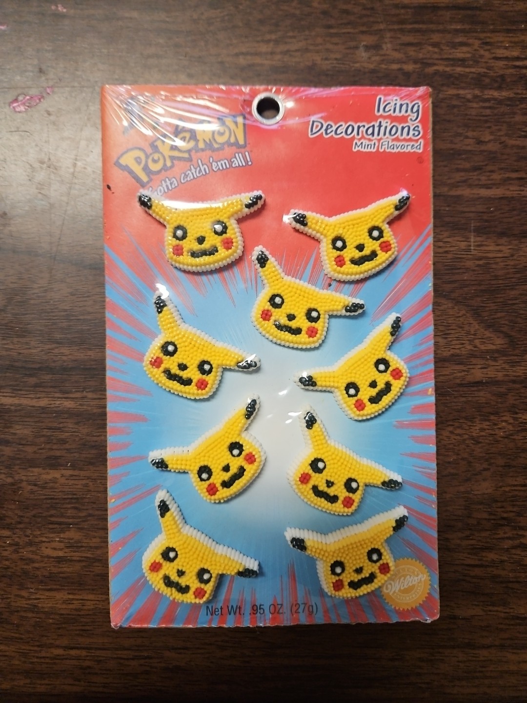 Pokemon Pikachu Icing Decorations - VTG 1999 Wilton - Sealed - DO NOT EAT
