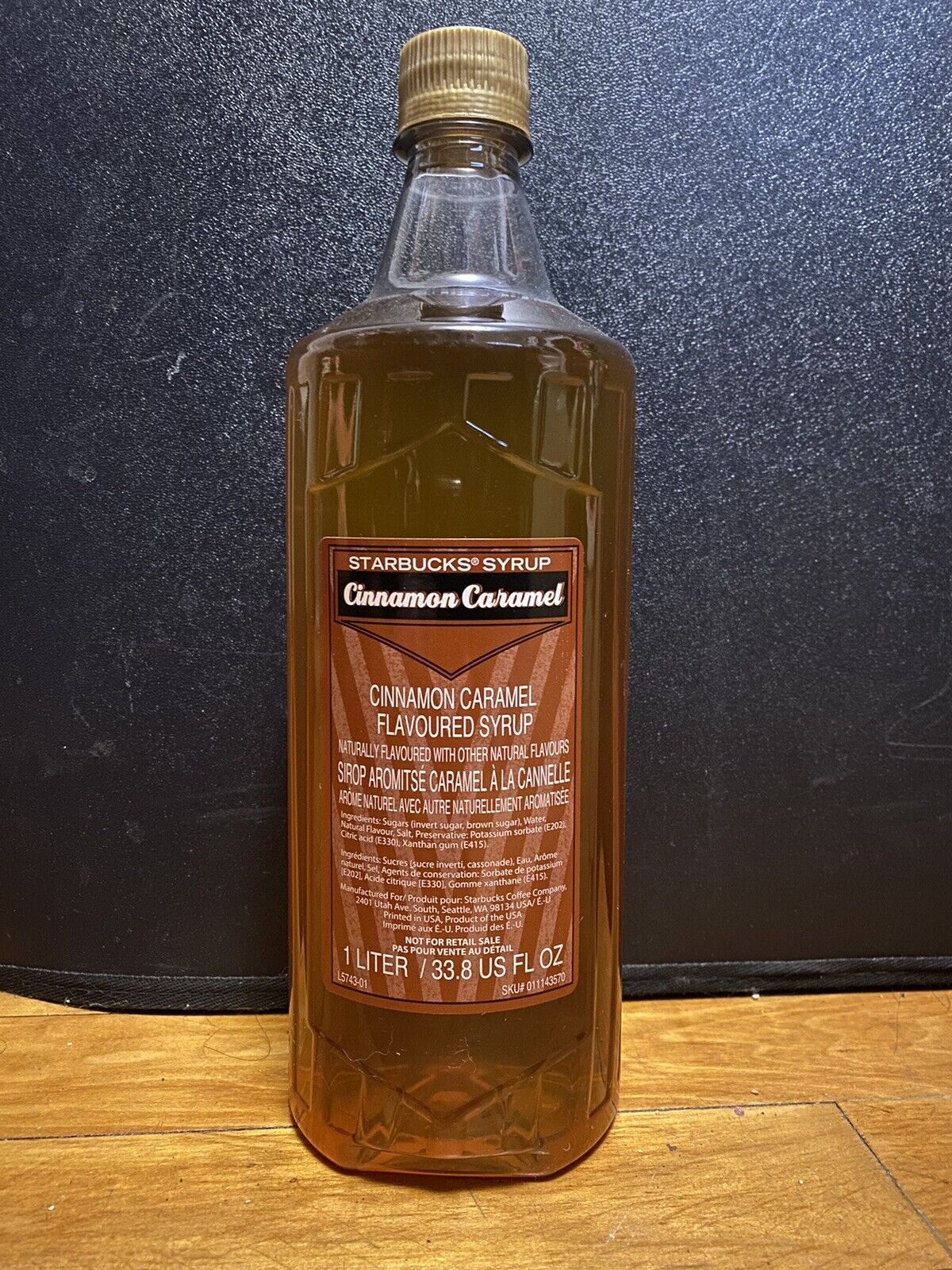Starbucks Cinnamon Caramel Flavored Syrup 1 Liter Bottle