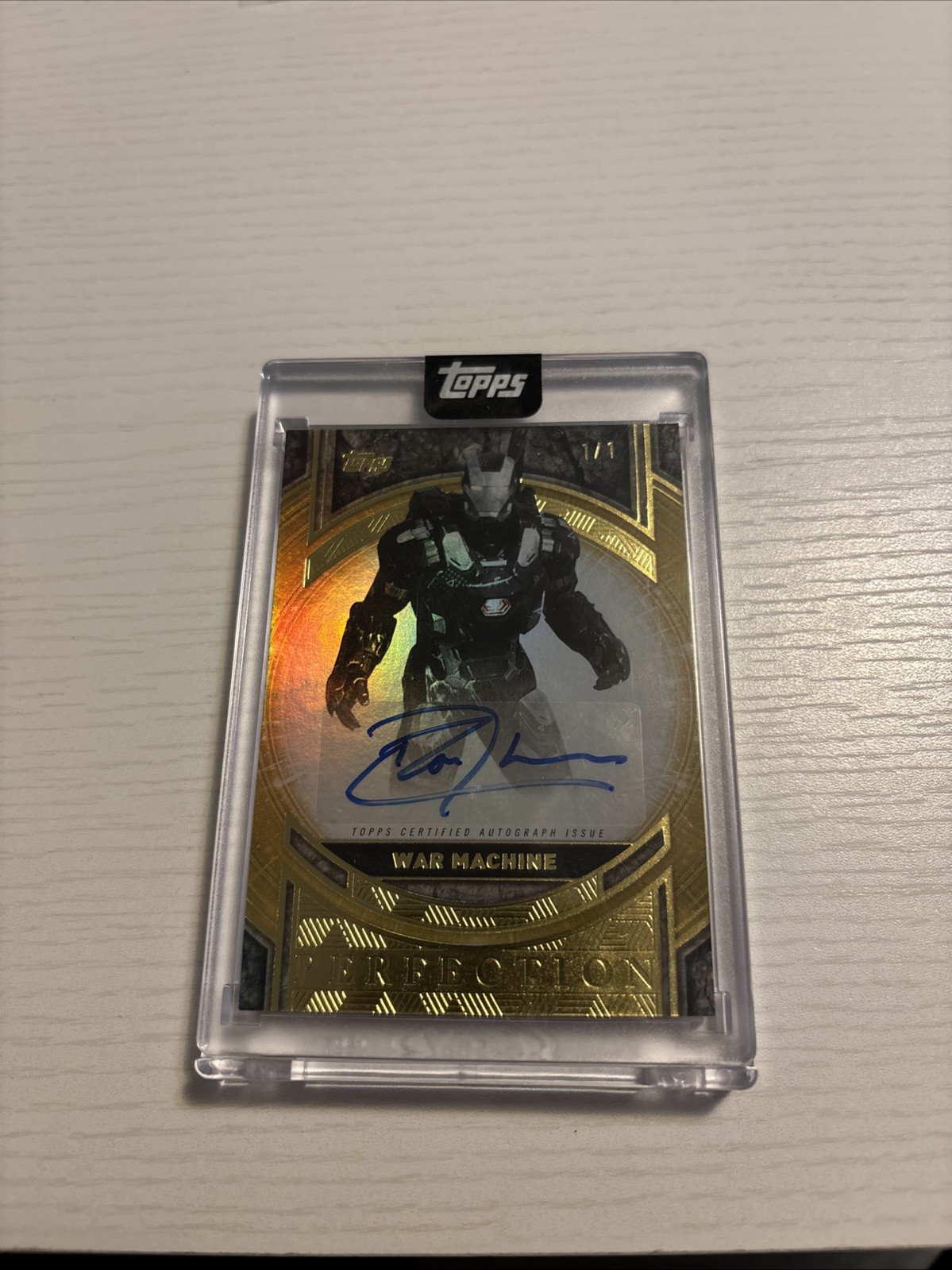 2025 Topps Marvel Perfection War Machine Gold Auto 1/1 #MP-DC
