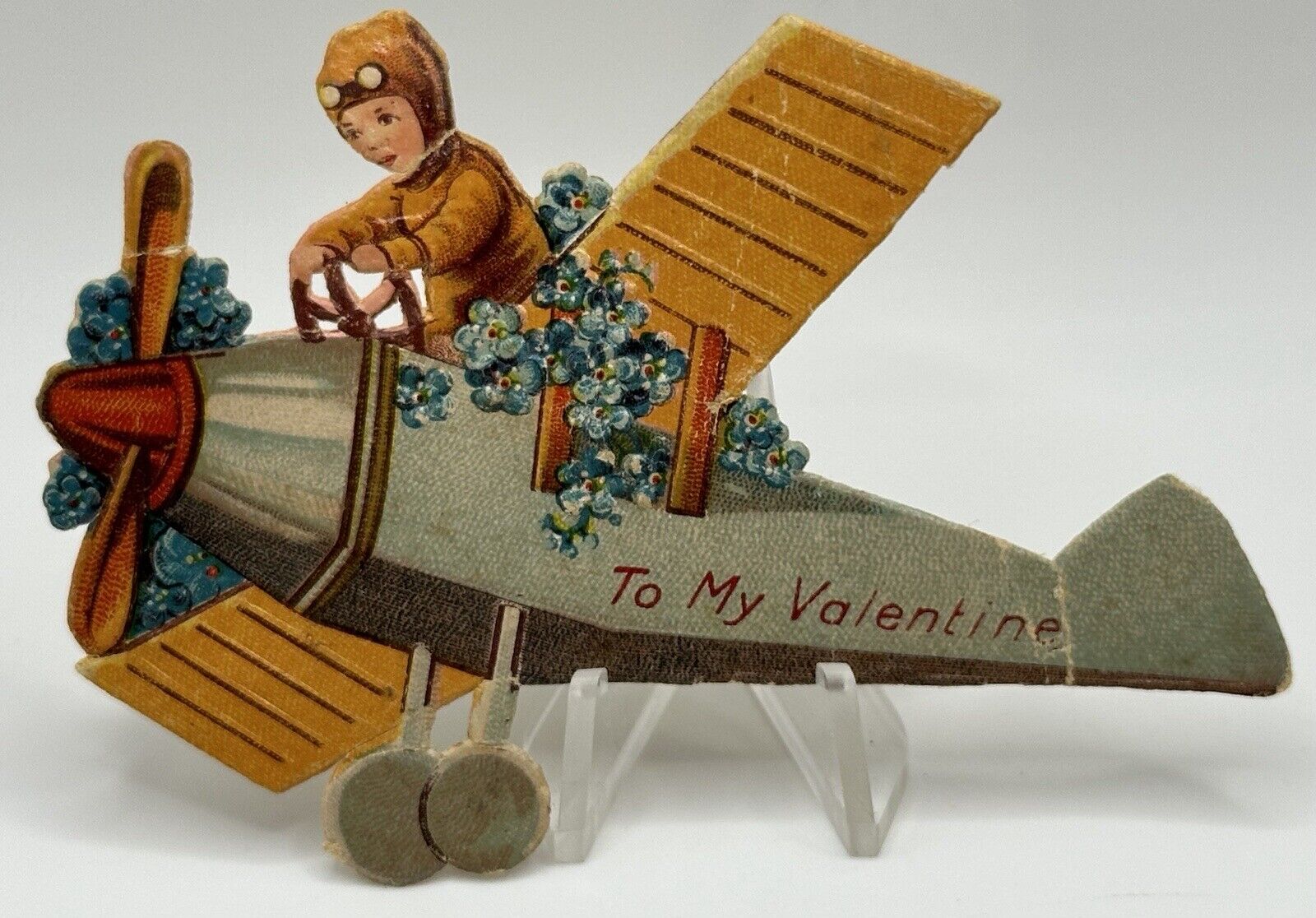 Vintage Amelia Earhart Valentine Card Plane To My Valentine