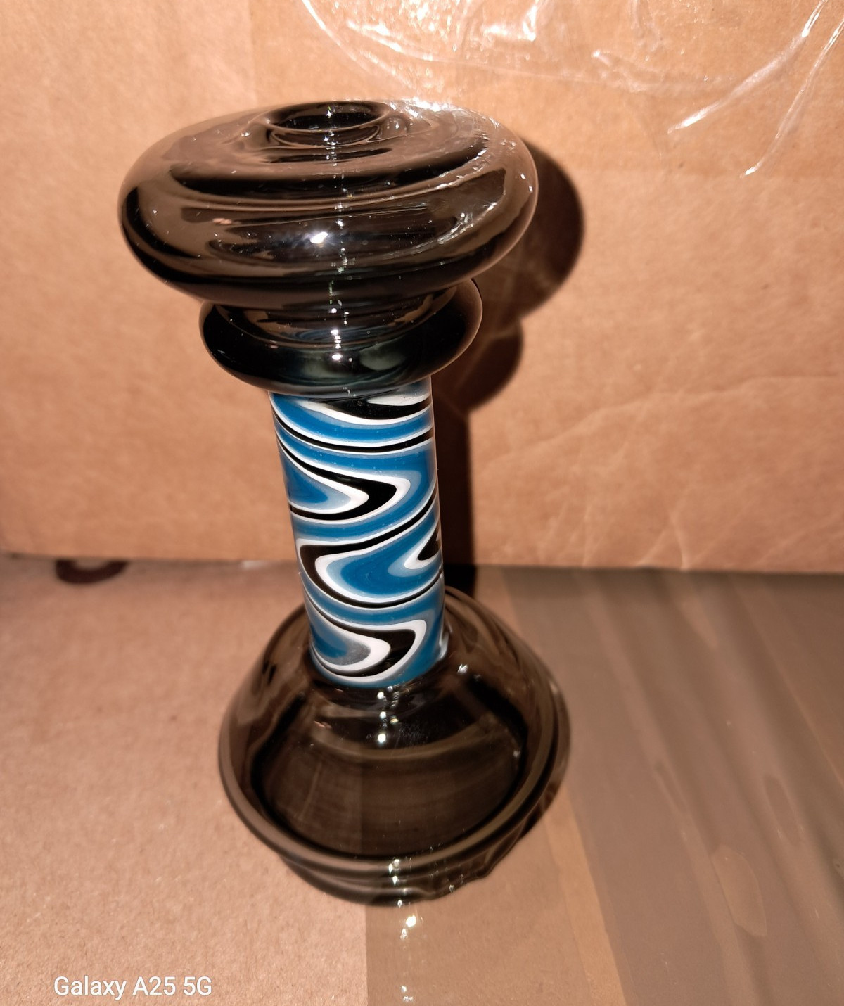 Black  Blue & White Swirl Top Glossy Peak And Pro Topper