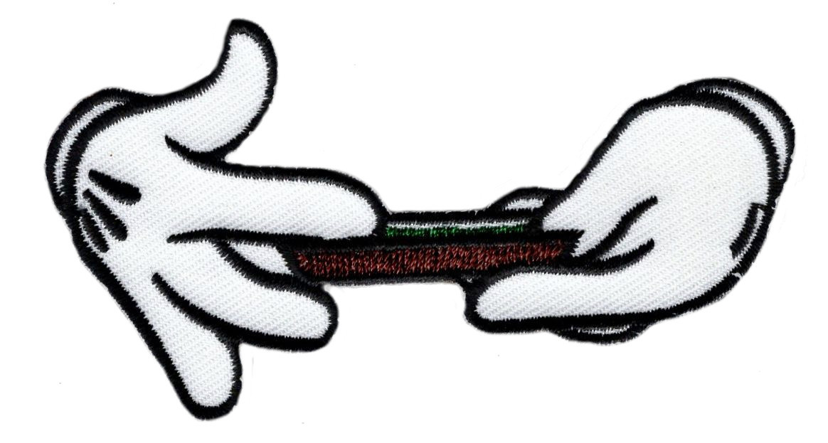 HANDS HAND ROLLING BLUNT MARIJUANA 420 WEED FRIENDLY HAND IRON ON PATCH (M2) 