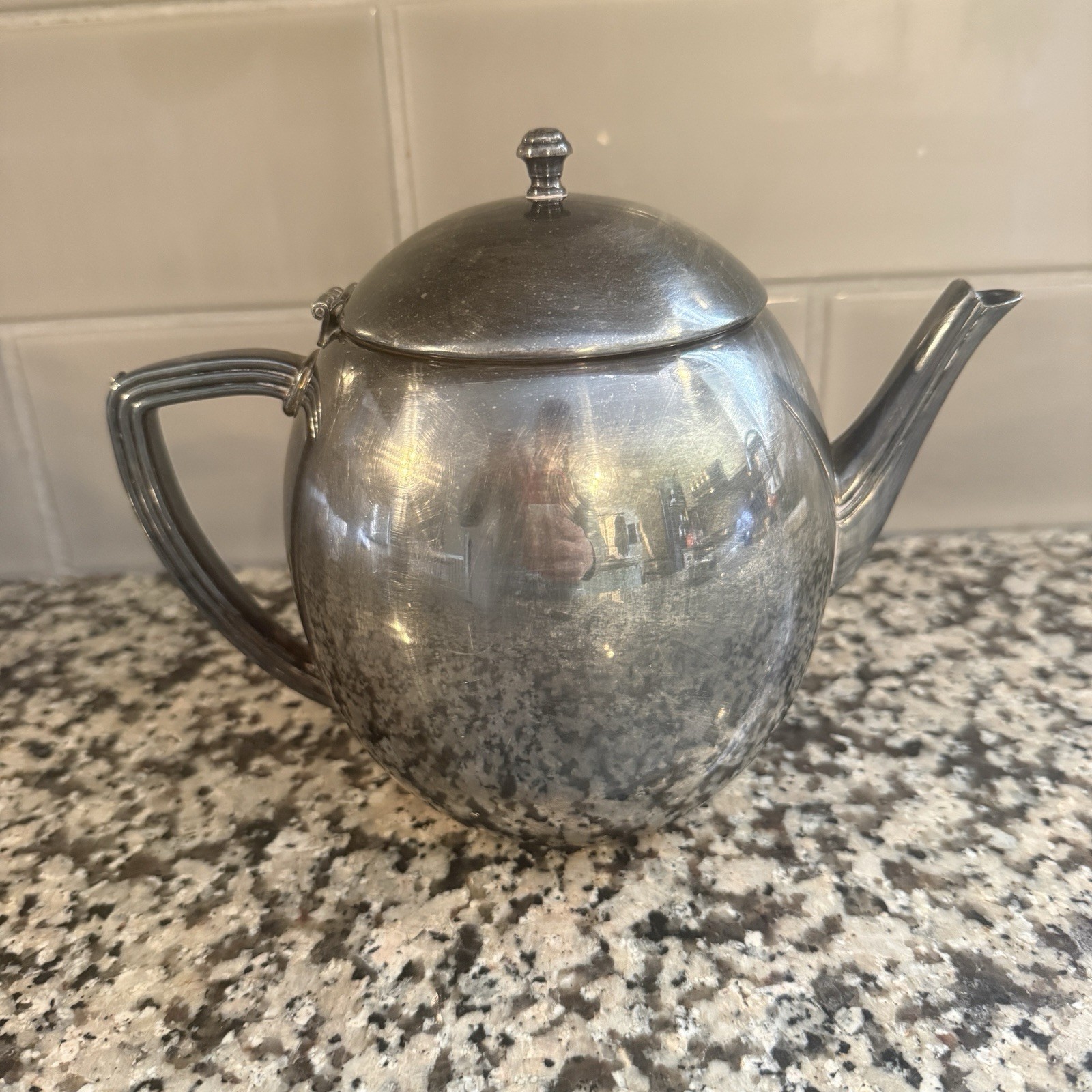 Vintage Keystonwear Silver Plated Tea Pot Coffee Server MCM Glam Cottagecore