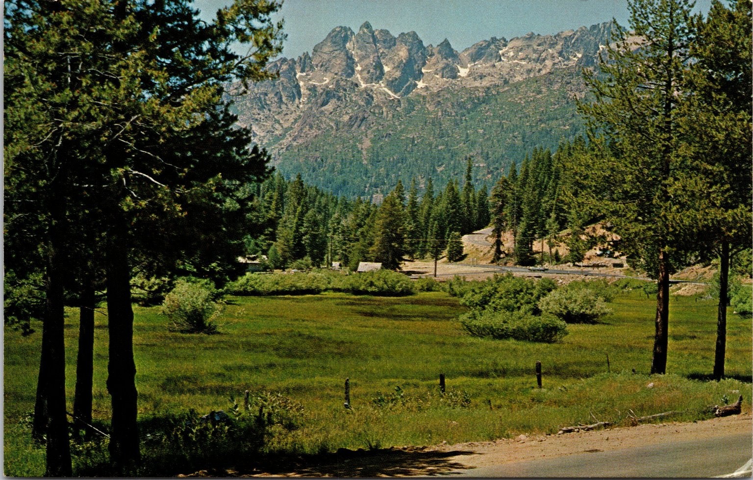 Sierra Buttes CA California Scenic Mountain Landscape Postcard Eastman