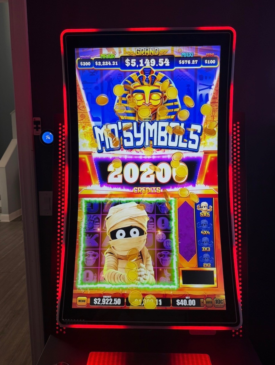 MO MO MO MUMMY Game Board slot machine HiBet not HET