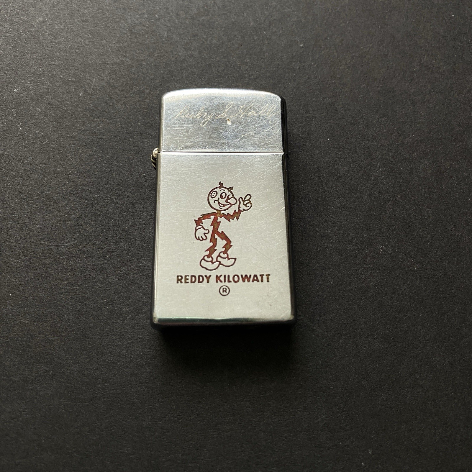 Vintage 1965 ZIPPO REDDY KILOWATT Slim Lighter; RARE; Original Condition