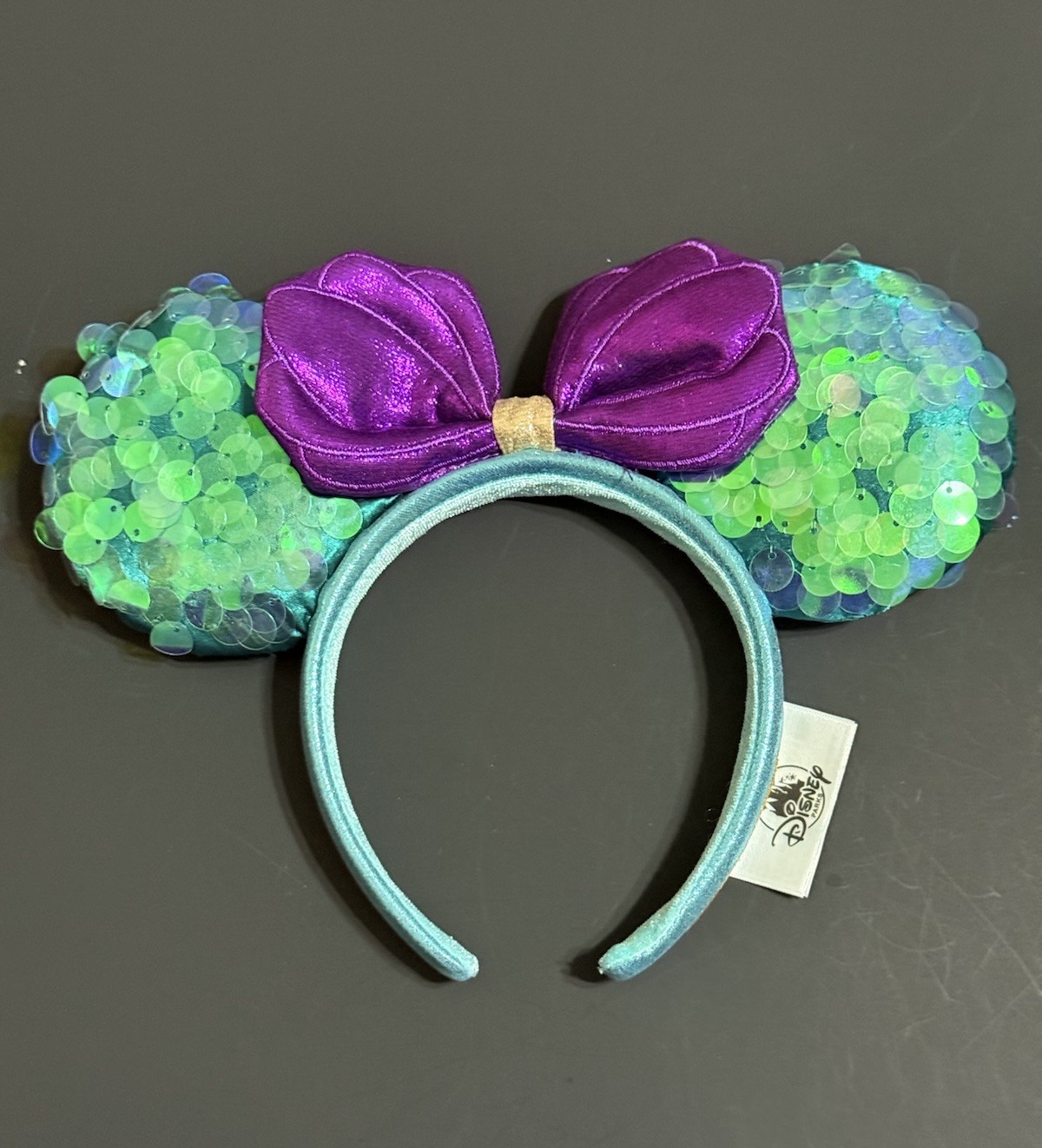 SALE Ariel Sequin Minnie Mouse Ear Headband, Disney Parks - New Without Tags