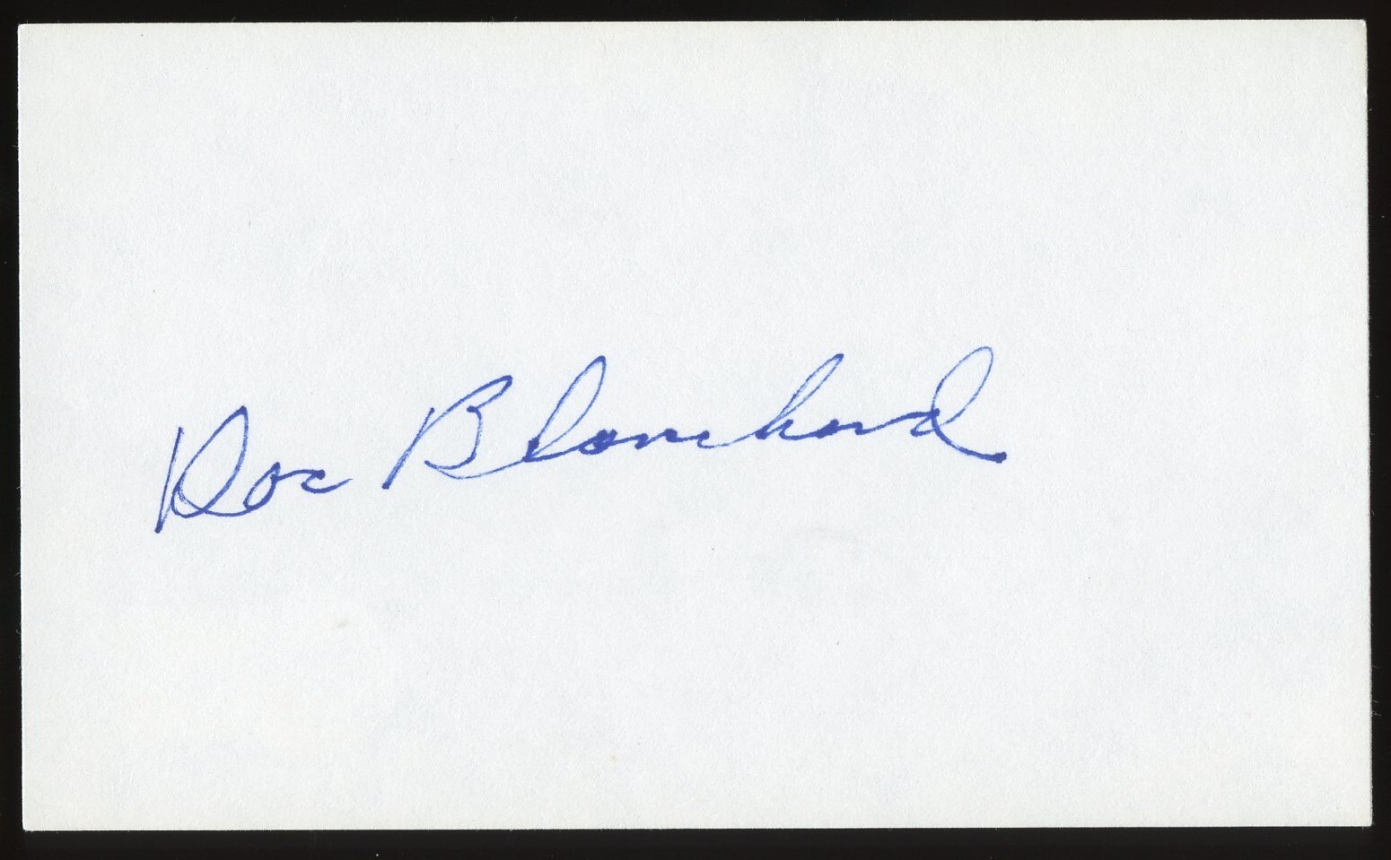 Doc Blanchard d2009 signed autograph auto 3x5 cut Football Player BAS Stickered
