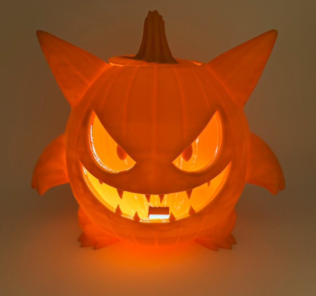 Light Up Gengar Jack O’ Lantern Pokemon Halloween Porch Decor with LED Light