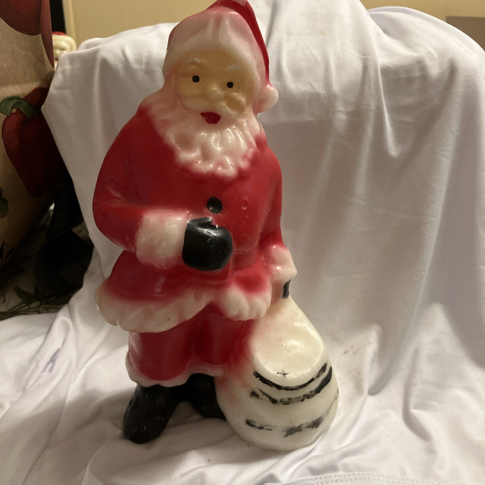 VTG Gurley Suni Novelty Candle CHRISTMAS SANTA CLAUS Wax Figurine XL 10”1950-60s