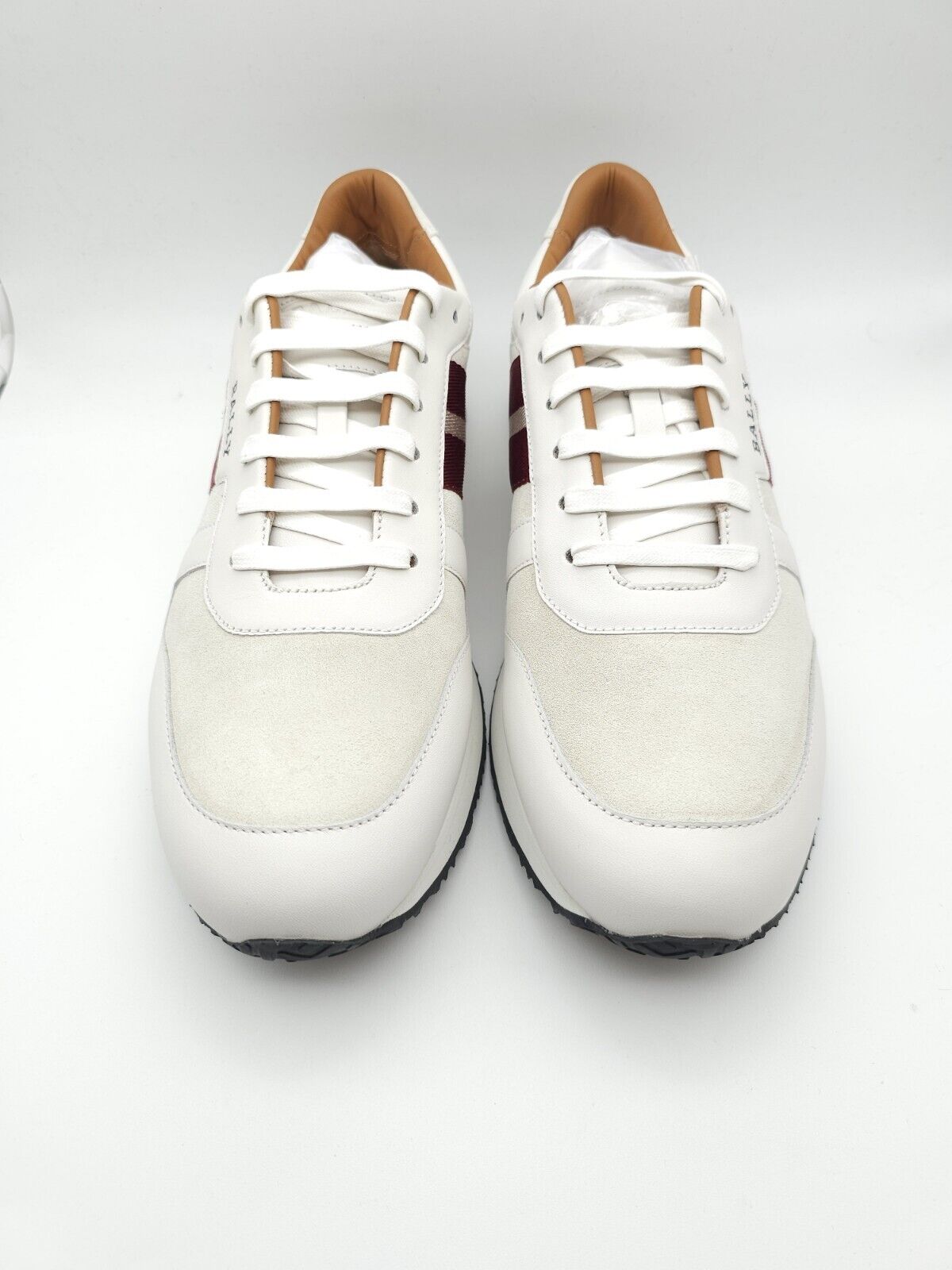 Bally Sprinter Calf Plain Leather Suede Sneaker Shoes White 13  $650 GL023064