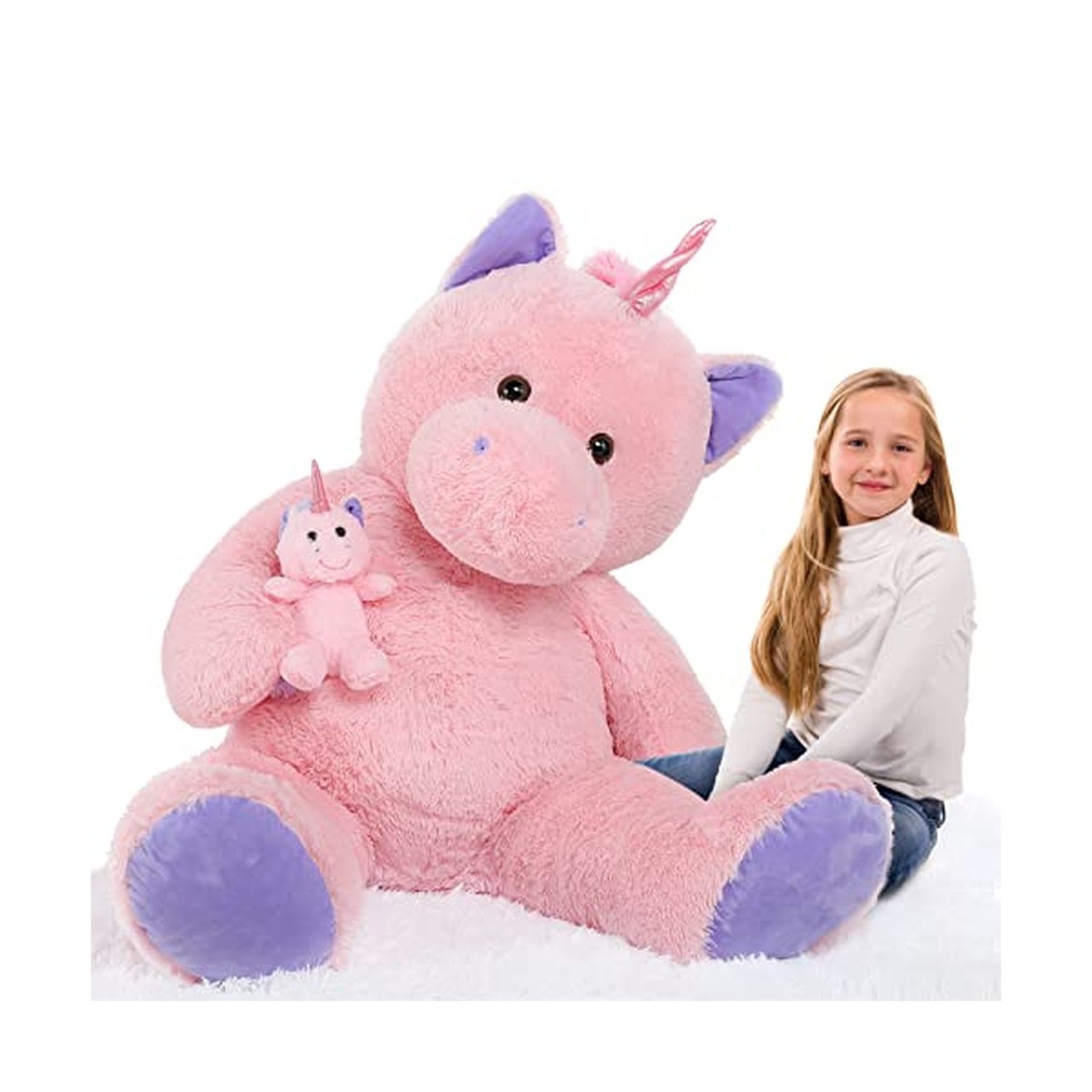 MorisMos Giant Stuffed Unicorn 4 Foot, 51'' Giant Unicorn Stuffed Animal with...