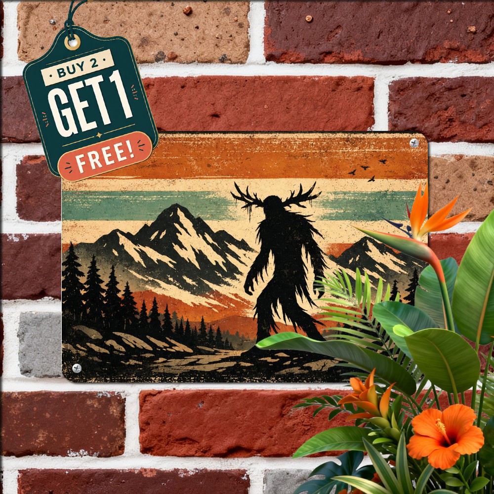 Patriotic Bigfoot License Plate Tag Sasquatch US Flag Car Decoration