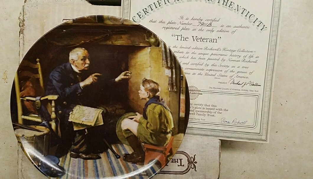 KNOWLES CHINA COLLECTOR PLATE, NORMAN ROCKWELL, 1988, KNOWLES CHINA COLLECTOR PLATE, NORMAN ROCKWELL, 1988,