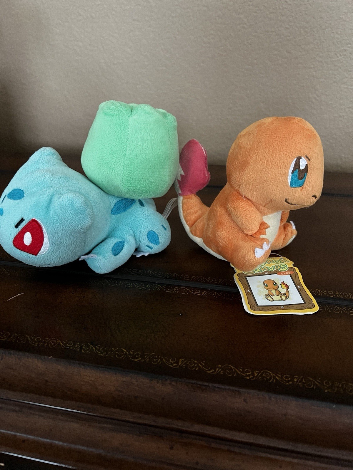 Pokemon Center Pokémon Canvas Charmander Plush, With Tags & Bulbasaur no tags