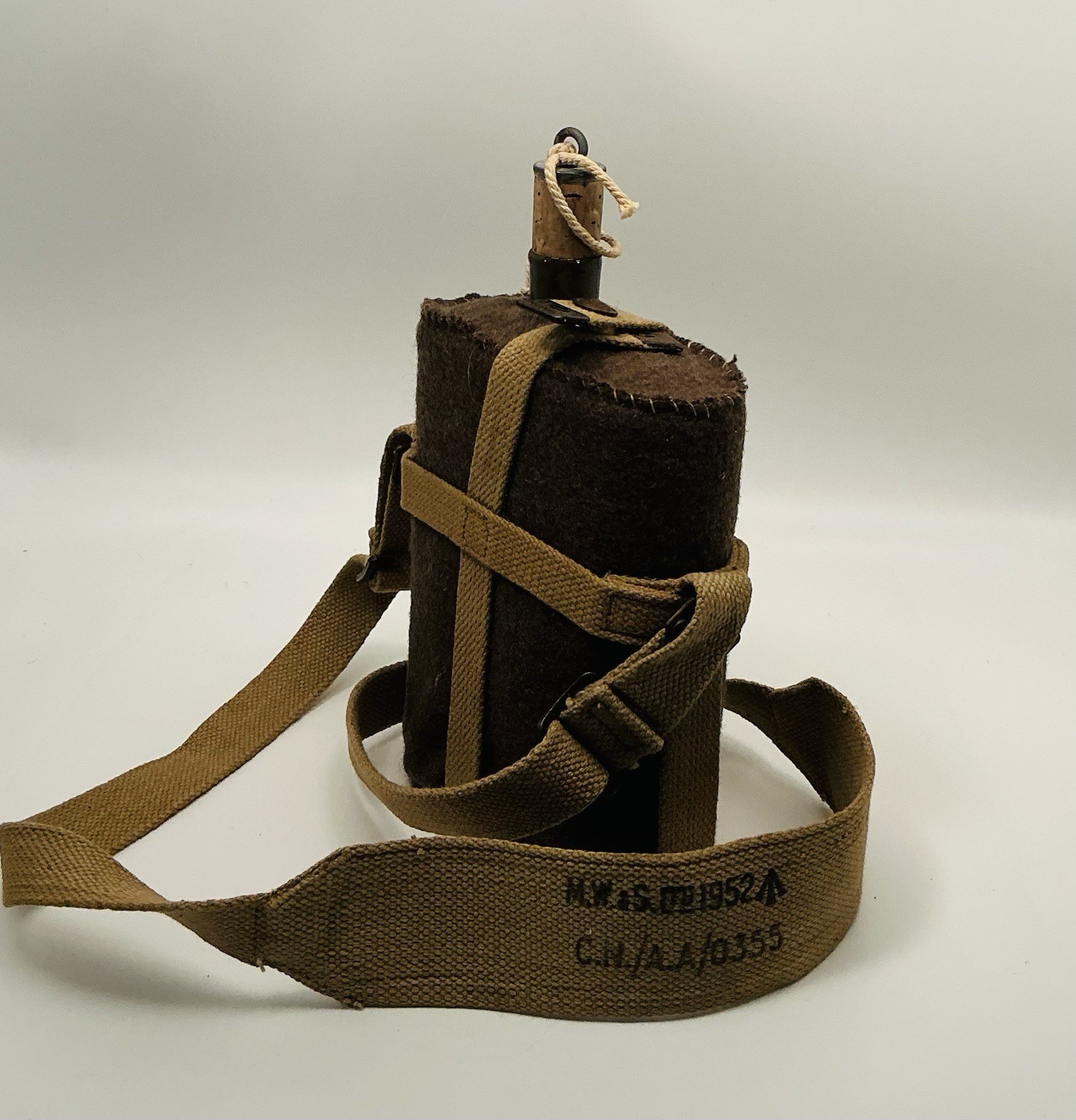 Original Post WWII 1953 British Canada Canadian P37 Canteen & Shoulder Strap