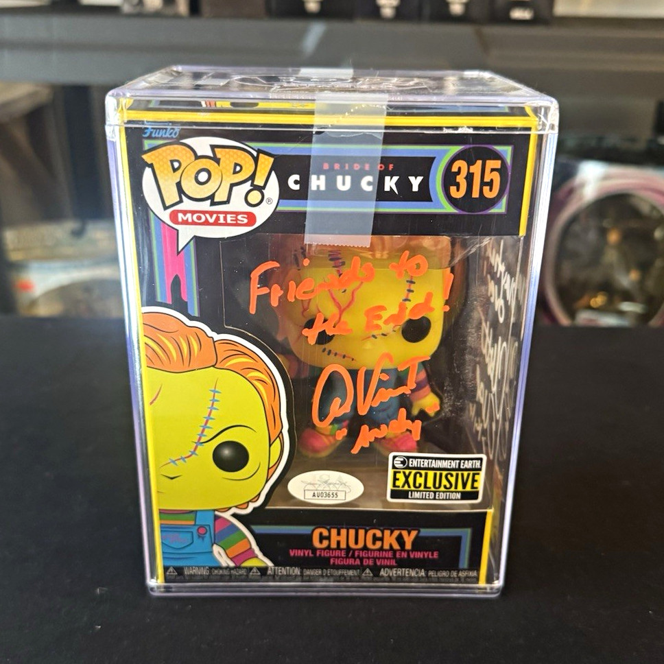 Alex Vincent Christine Elise DUAL SIGNATURE Funko Chucky #315 JSA Certified