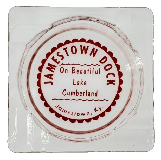 Vintage  Ashtray / Jamestown Dock / Lake Cumberland /  Jamestown Kentucky KY