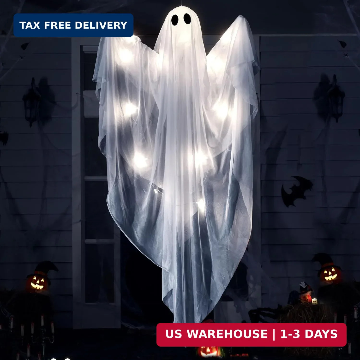 JOYIN Halloween Hanging Light up Ghost, 47\