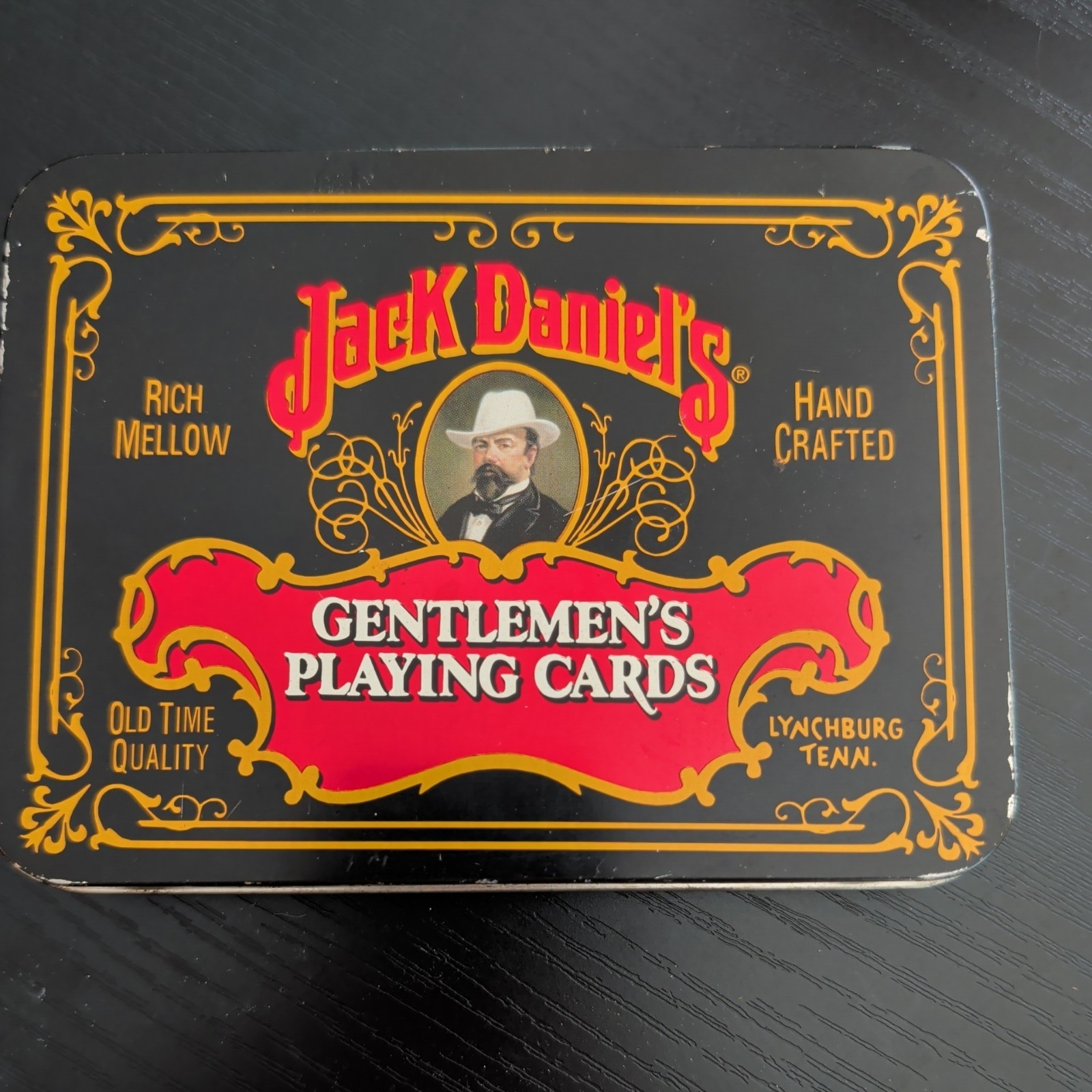 Vtg Jack Daniel\'s Gentleman\'s Playing Cards Tin 2 Full Decks Sealed Old No. 7