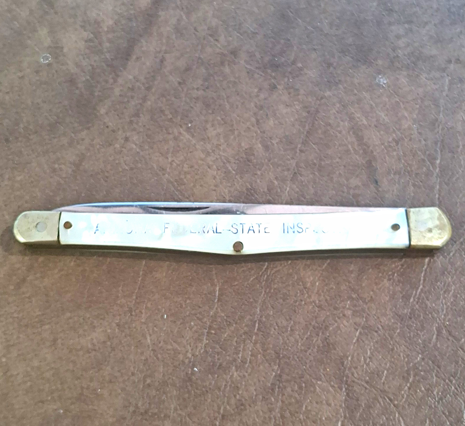 Vintage Gerson Co Boston 24 Slipjoint Pocketknife 2-Blade Stainless Mother Pearl