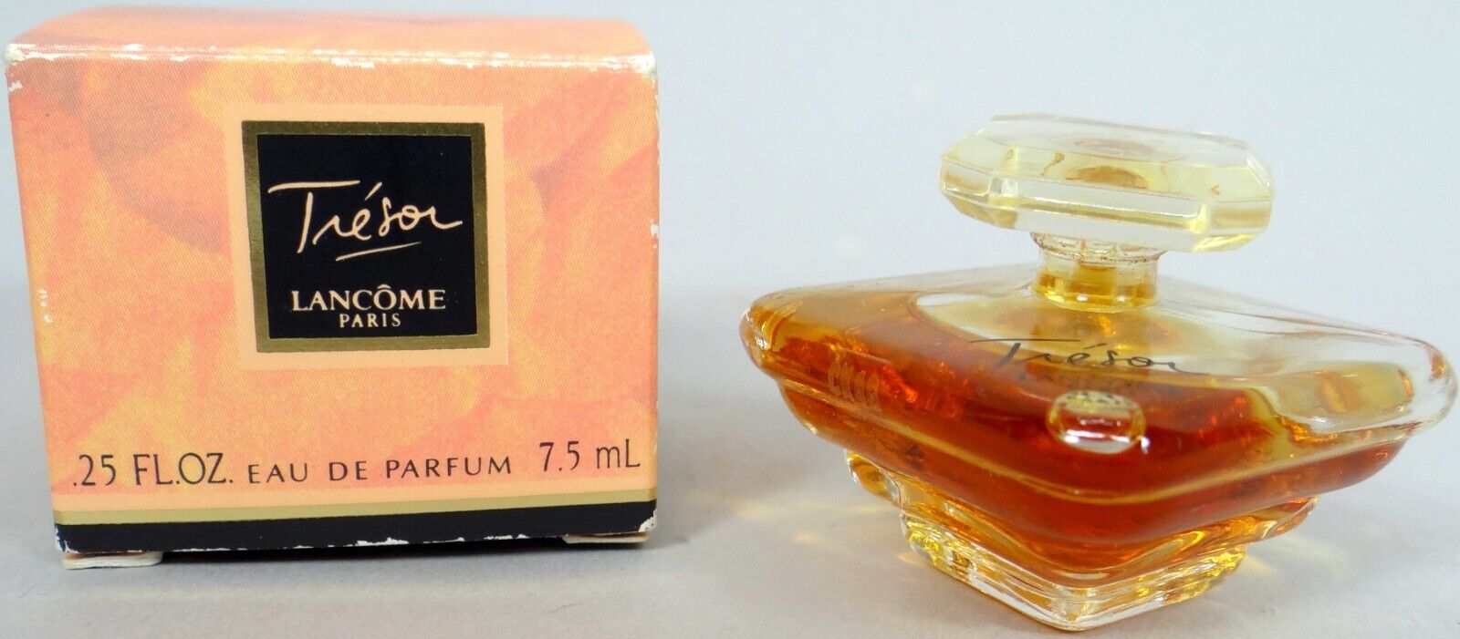 Tresor Perfume Parfum Lancome Mini 1/4 oz .25 oz 7.5ml Powdery Fruity Floral