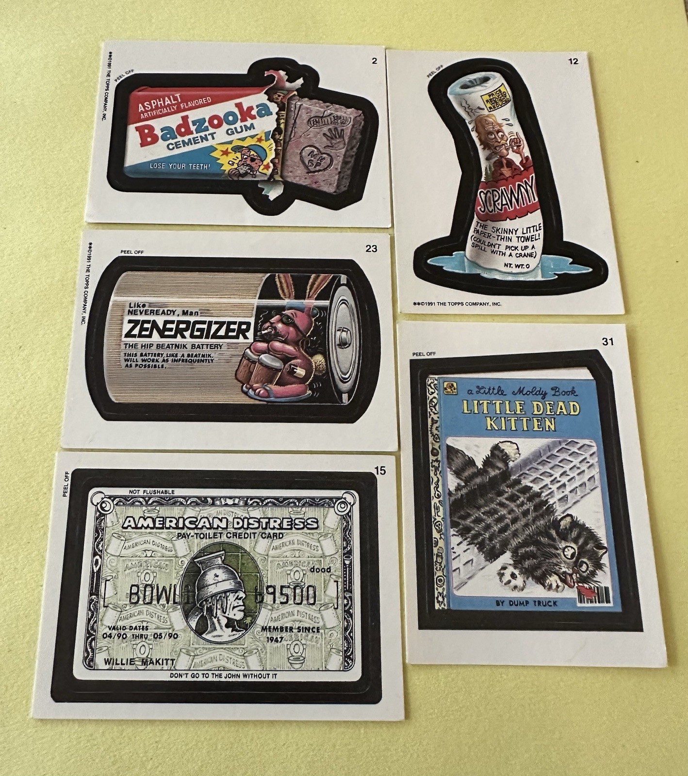 1991 Topps Wacky Packages Series Vintage Lot 5 Total 1991 Topps Wacky Packages Series Vintage Lot 5 Total