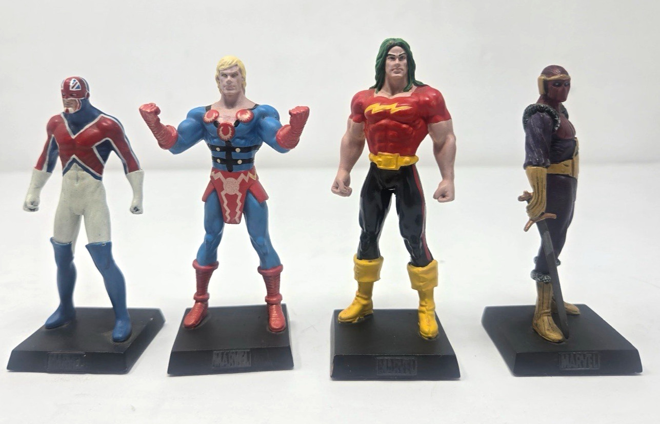 Lot of 4 Eaglemoss MARVEL Figures Captain Britain Ikaris Doc Samson Baron Zemo