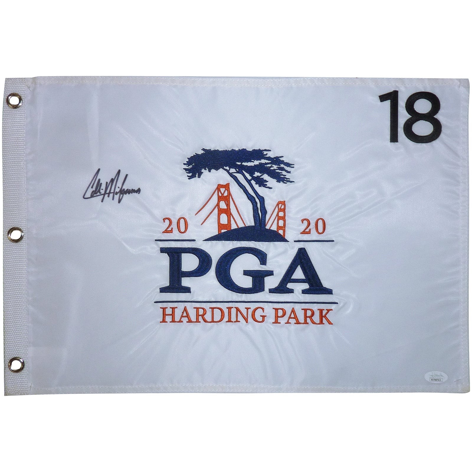 Collin Morikawa Autographed 2020 PGA Championship (Harding Park #18) Golf Pin Fl