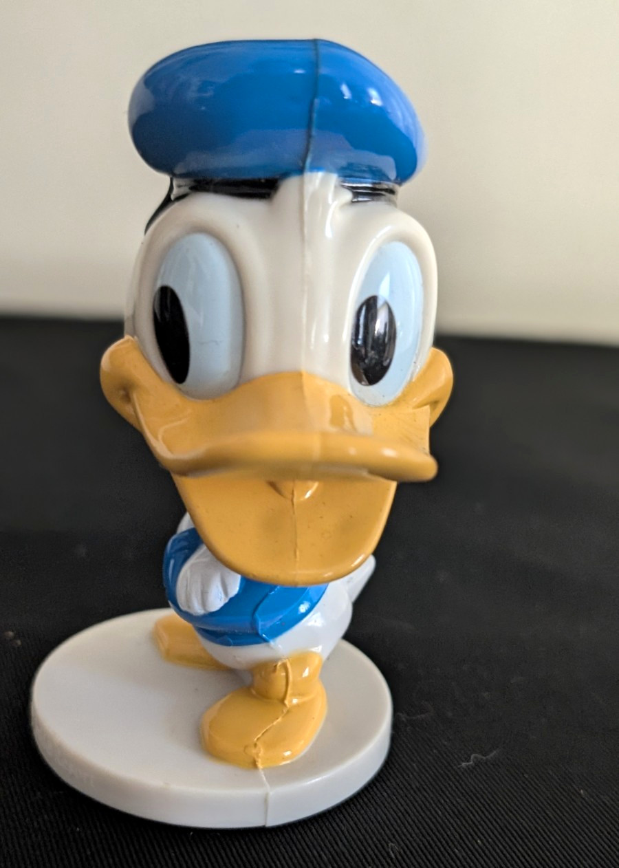 Vintage Walt Disney Productions Donald Duck Molded Plastic Figurine