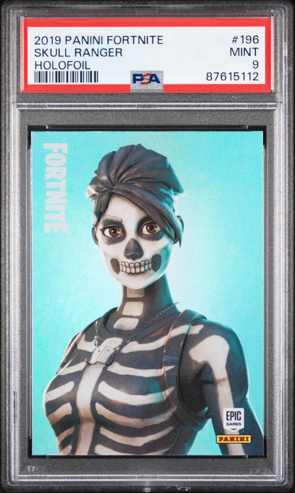 2019 Panini Fortnite Series 1 Holofoil Skull Ranger #196 PSA 9 USA