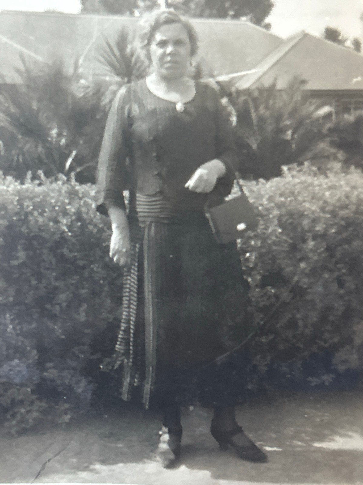 1923 Santa Barbara California Woman House Vintage Photo Mother