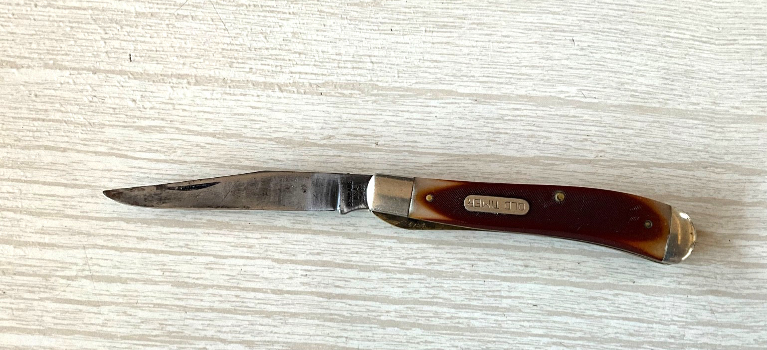 Vintage SCHRADE Old Timer 1940T Single Blade Folding Pocket Knife; Made in USA