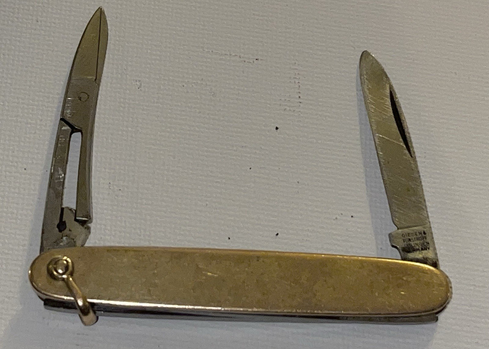 Antique Giesen Forsthoff Germany 12k Gold Filled Pocket Knife Watch Fob