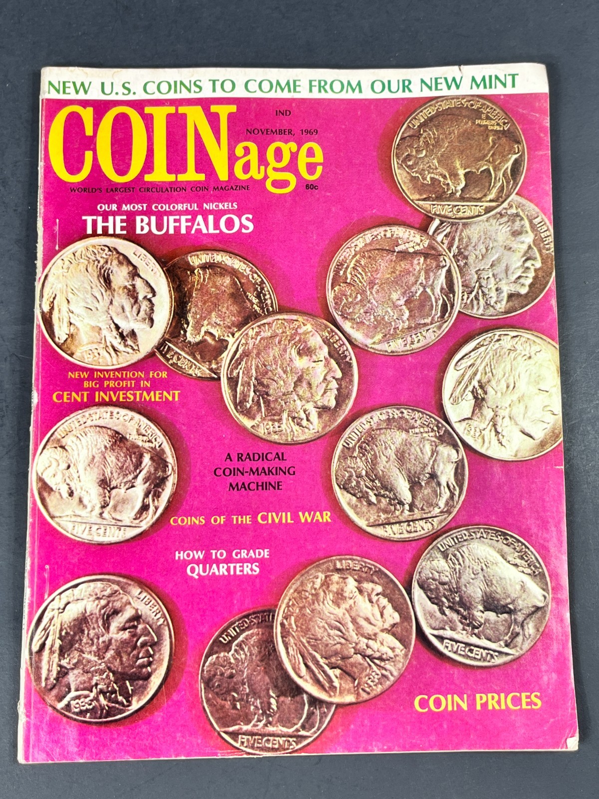 Coins of the Civil War Coinage Magazine November 1969 Philadelphia Mint Machine