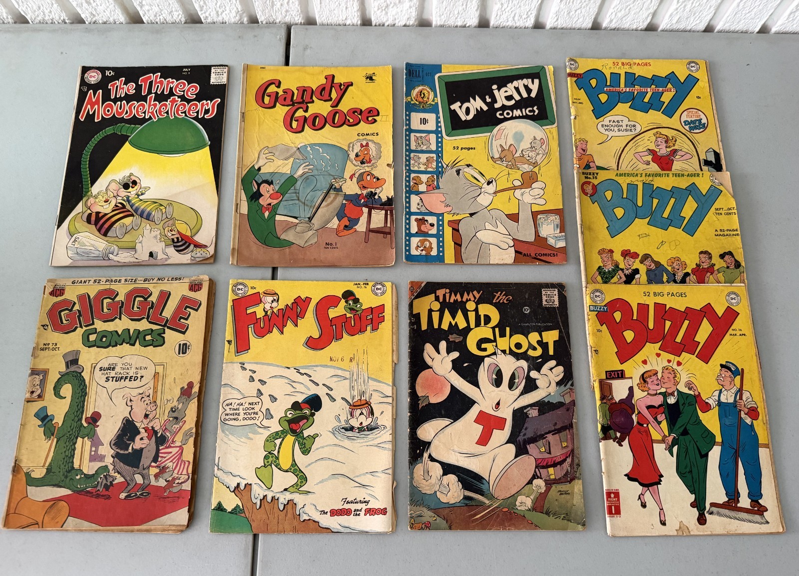 Vintage 1940-50's Golden Age 10 Cent Comic Book Lot Collection DELL DC ACG