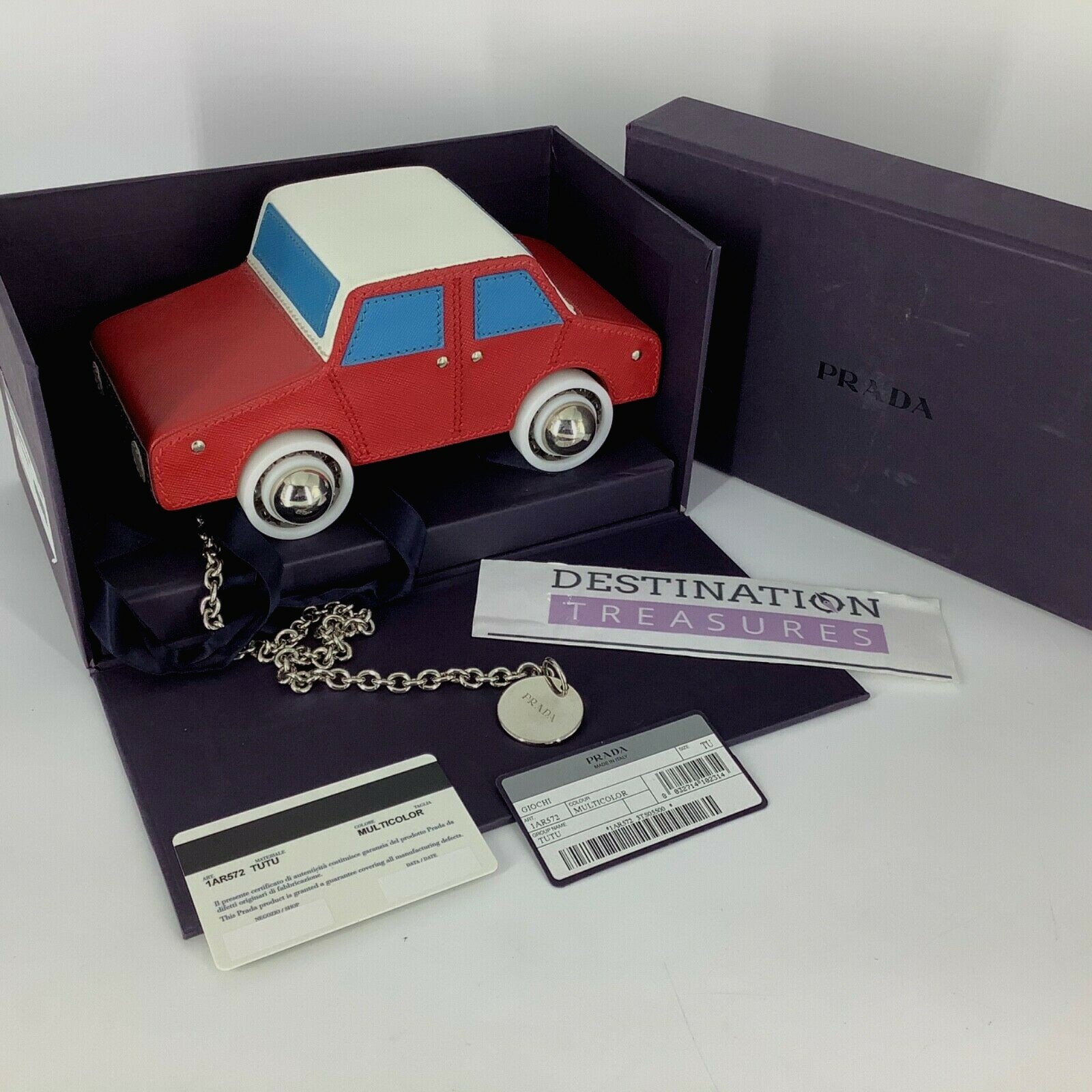 PRADA Pull Toy Trick Car Saffiano Leather Extremely Limited Edition Holiday