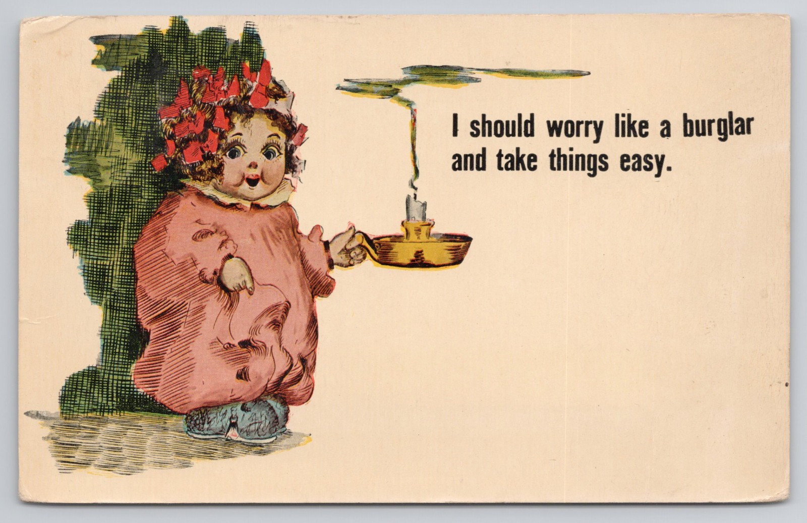 1915 Antique Comic Postcard \