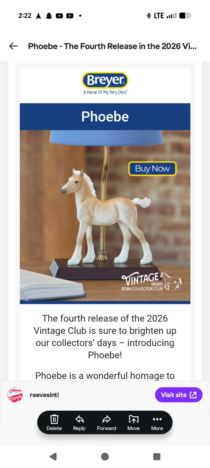 2026 Breyer Vintage Club Phoebe & Stablemate Model Flocked Lippizaner 2026 Breyer Vintage Club Phoebe & Stablemate Model Flocked Lippizaner