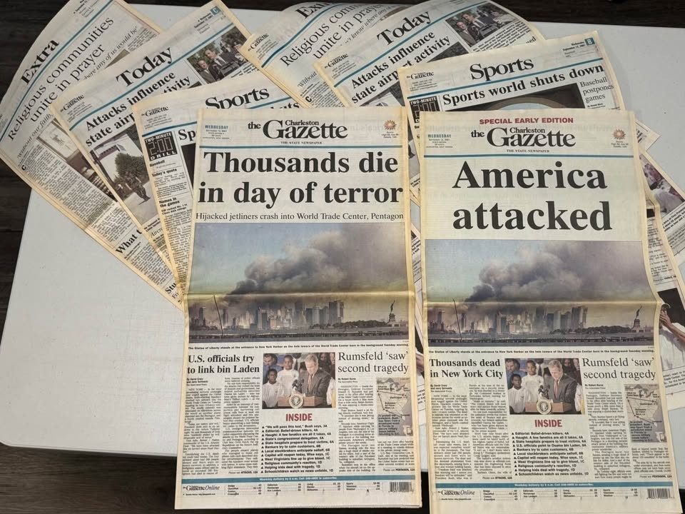 Original 9/11 Newspaper Collection - September 11, 2001 (2 Complete Sets)