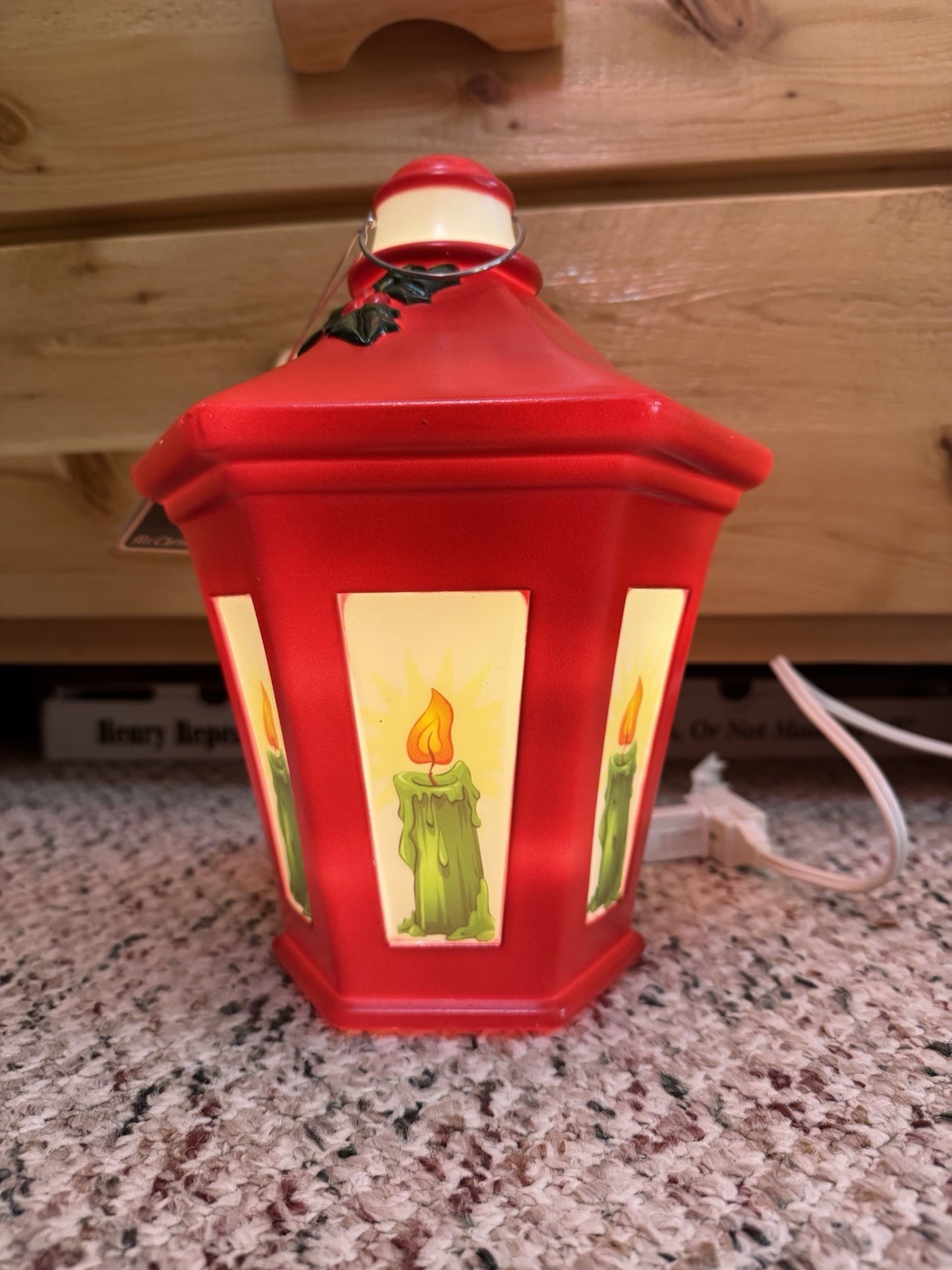 MR CHRISTMAS  11' RETRO LANTERN RED BLOW MOLD NEW