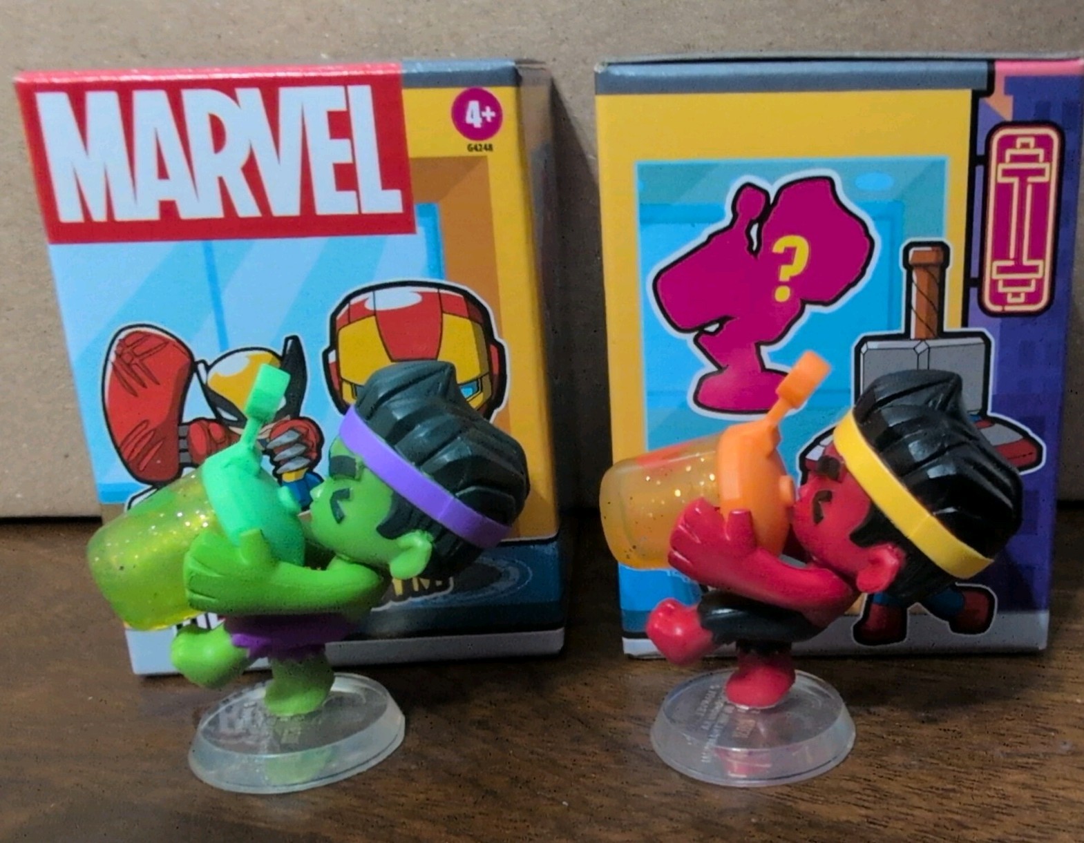 Hasbro Marvel Hero Gym Gains mini figures. Rare Red Hulk + Regular #12 #13 Hasbro Marvel Hero Gym Gains mini figures. Rare Red Hulk + Regular #12 #13