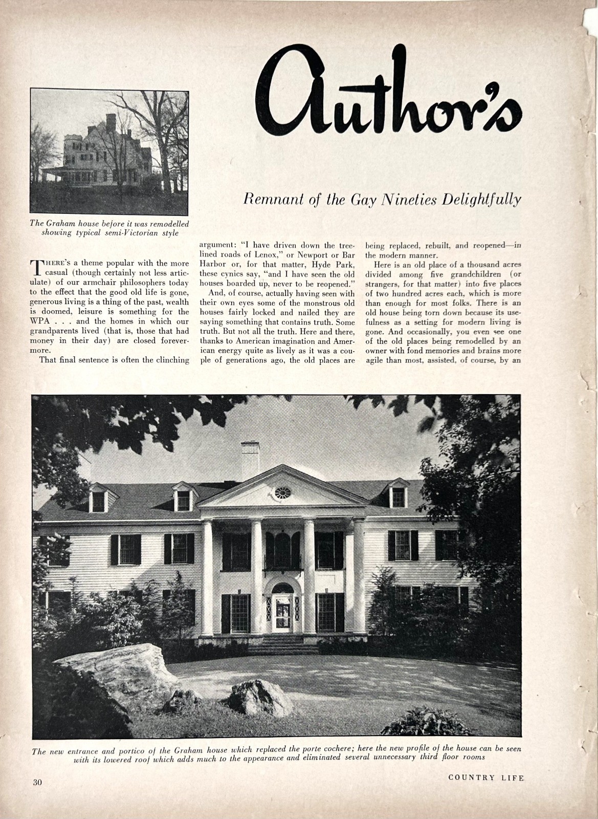 Samuel Graham Remodeled Home 1941 Greenwich CT Bradley Delehanty Architect 4 Pgs