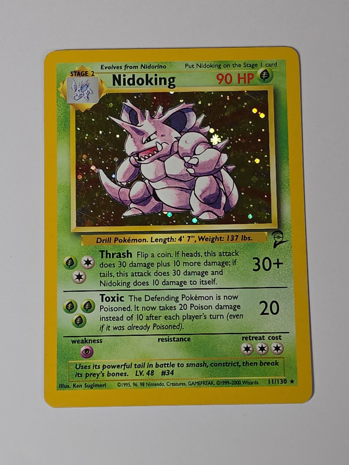 Pokémon TCG Nidoking Base Set 2 Holo Rare 11/130 Near Mint
