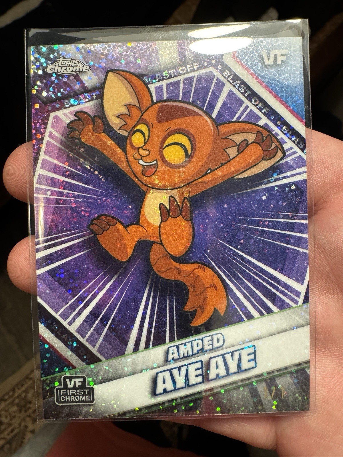 Topps 2026 Chrome Veefriends Amped Aye Aye Blast Off Refractor 1/1