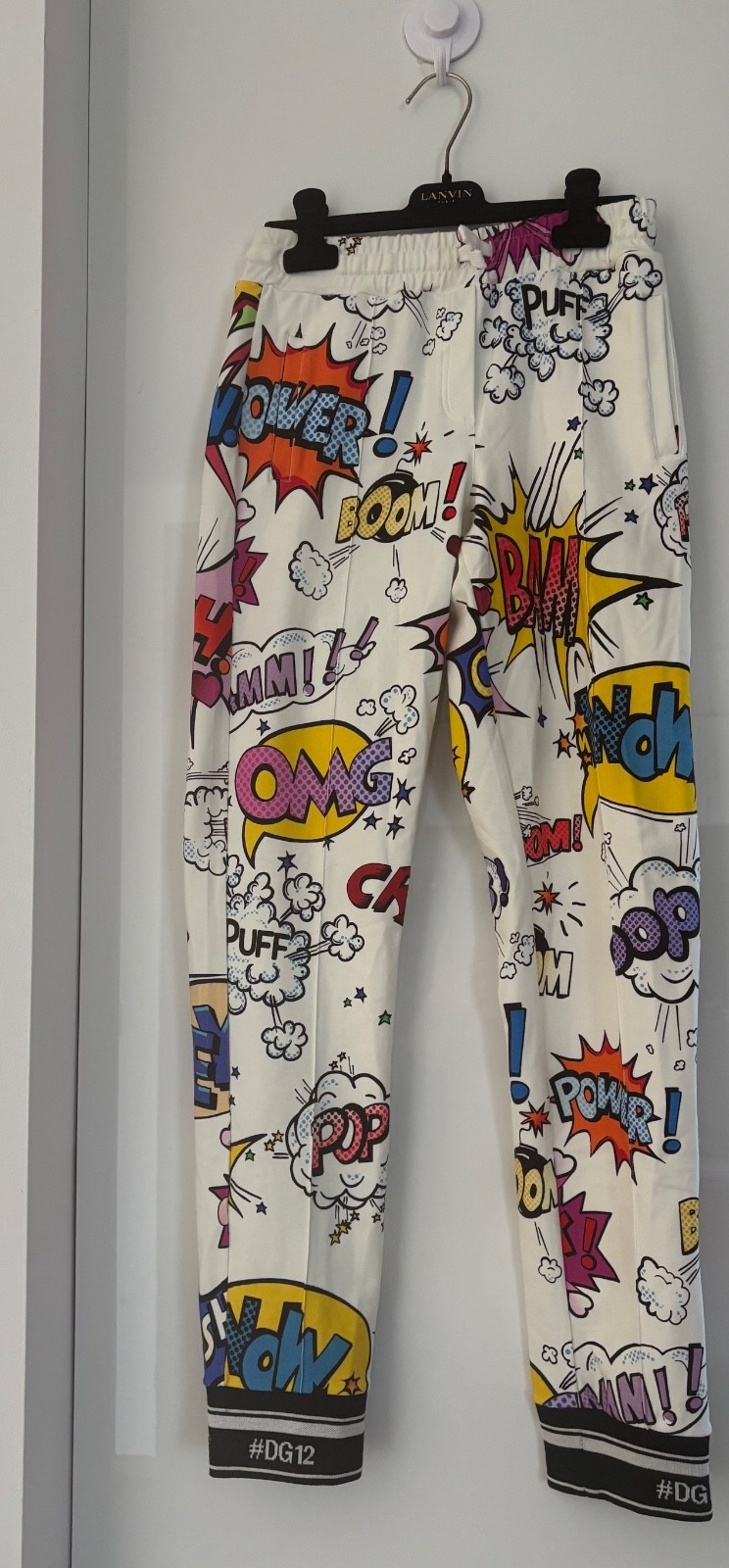 DOLCE & GABBANA Comic Pop Art Sweatpants Joggers White Size 11/12 Authentic IT