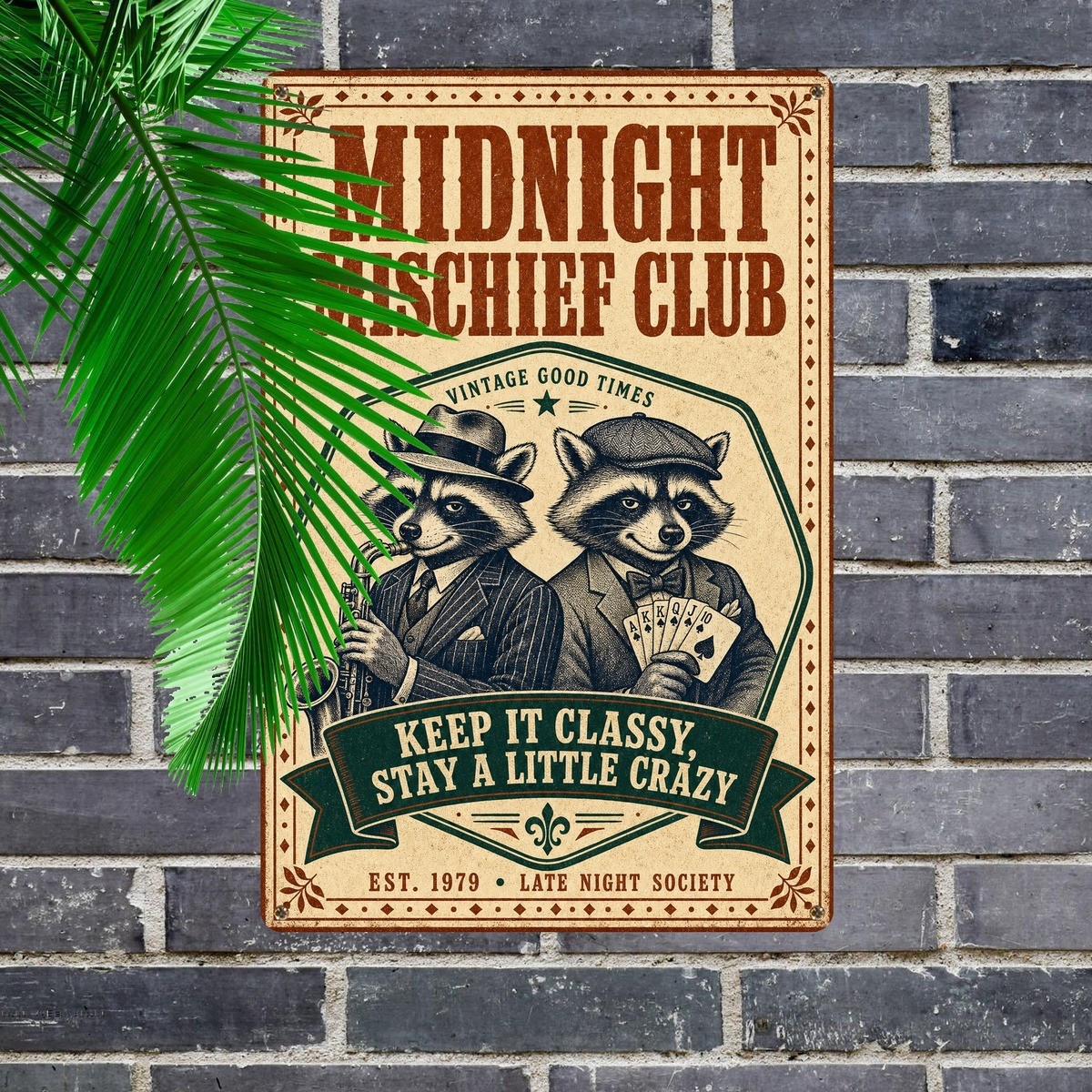 Vintage Stoner Culture Duo Poster Metal Sign Retro Man Cave Tin Wall Art