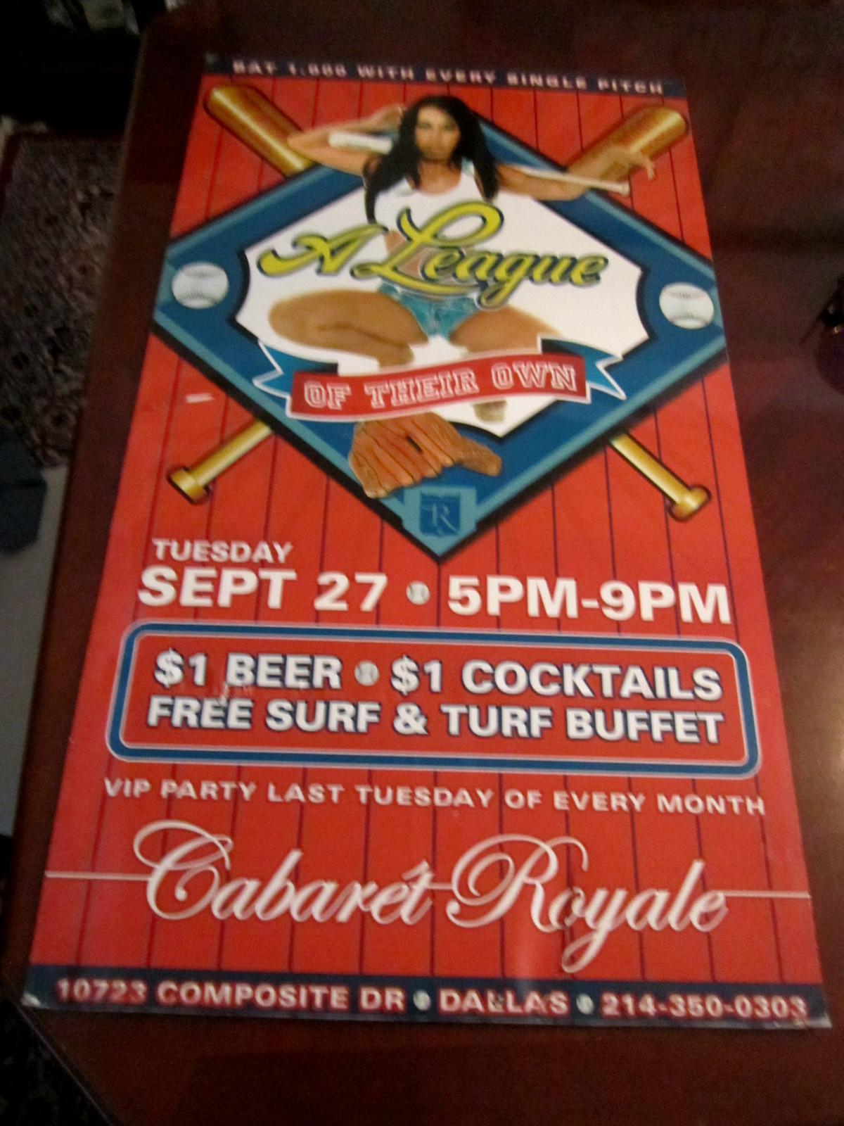 1990'S 5 CABARET ROYALE GENTLEMEN'S CLUB POSTERS ON HEAVY BOARD DALLAS, TEXAS