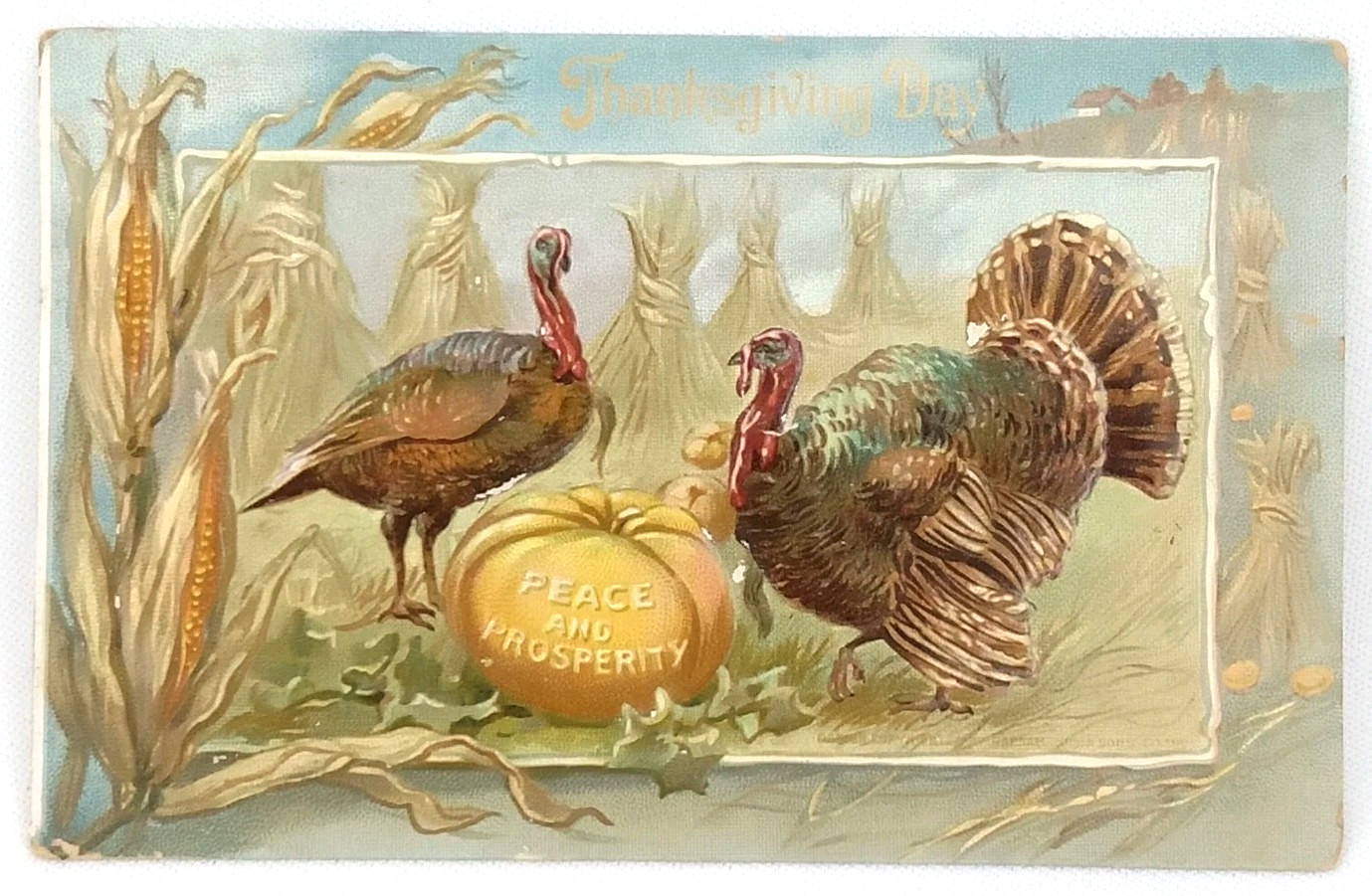 Antique 1910s Raphael Tuck & Sons Thanksgiving Postcard Posted Tacoma Washington